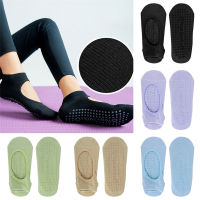 【PrettySet】Women High Quality Pilates Socks Anti-Slip Breathable Backless Yoga Socks Ankle Ladies Ballet Dance Sports Socks for Fitness Gym W59