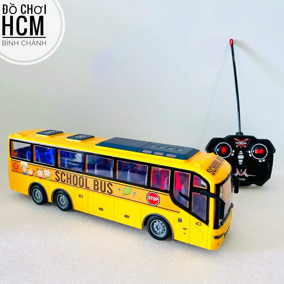 HOT - 4 CHIỀU CÓ ĐÈN] Đồ chơi trẻ em xe buýt điều khiển từ xa dành ...