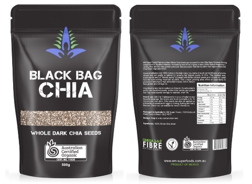 Hạt chia đen úc black bag chia ăn kiêng, giảm cân túi 500gr - ảnh sản phẩm 1