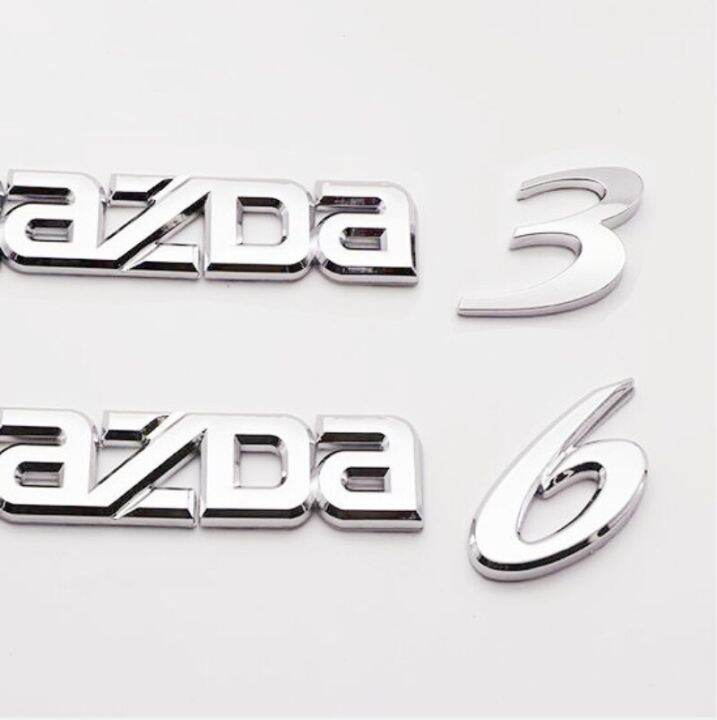 3D ABS ตัวอักษรเดิมตราติดรถกระโปรงท้ายรถหลังตกแต่งตราสติกเกอร์สำหรับ Mazda 3 6โลโก้อุปกรณ์เสริมที่ถูกดัดแปลง