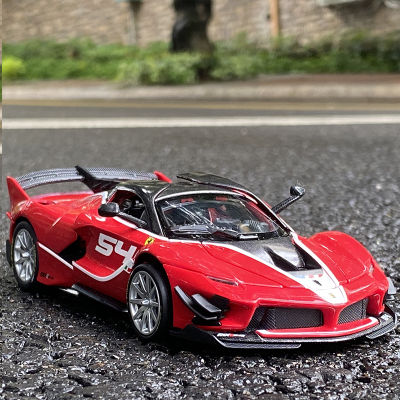 Bburago 1:32 Ferrari FXXK EVO ของเล่นล้อแม็กรถยนต์ D Iecasts และของเล่นยานพาหนะเสียงและแสงรถรุ่นเก็บรถของเล่นสำหรับเด็ก