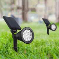 ┅☏✱ 12LED Solar Lamp 12W Outdoor Lawn Garden Courtyard Spotlight Landscape Decoration Lighting Lamp Colorful RGB Ground Plug Light