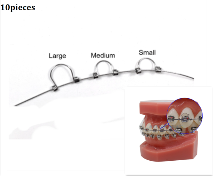 10pieces Dental Orthodontic Torquing Torque Spring Stainless Stee Rectangular wire Single