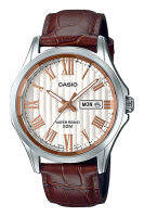 Casio Standard นาฬิกาข้อมือผู้ชาย สายหนังแท้ รุ่น MTP-E131LY,MTP-E131LY-7A,MTP-E131LY-7AVDF - สีน้ำตาล