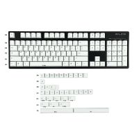 YMDK 139 Mac Keycaps Cherry Profile Normcore Style Dye Sub PBT White For 104 TKL 60% 96 84 68 64 MX Switches Keyboard