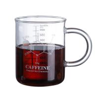 2022 New Caffeine Beaker Mug Graduated Beaker Mug with Handle Borosilicate Glass Cup