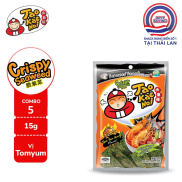 COMBO 5 GÓI SNACK RONG BIỂN VỊ CHUA CAY TOM YUM GOONG FLAVOR CRISPY