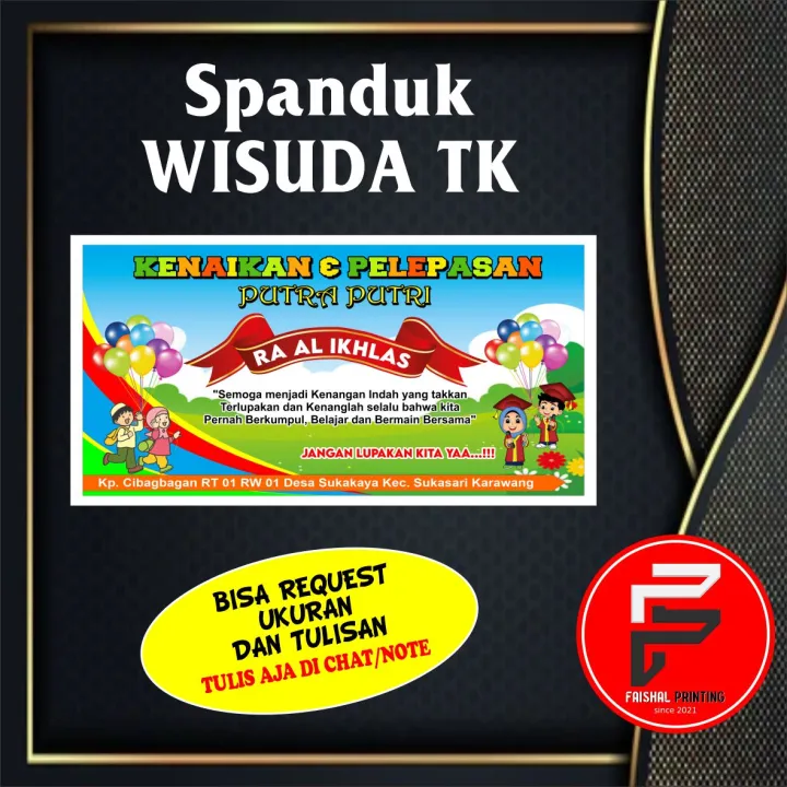 Spanduk Wisuda / Banner Pelepasan / Spanduk Perpisahan TK, PAUD, KOBER ...