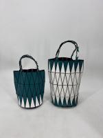 100% ของแท้ Issey Miyake/ BAOBAO  Lingge October Vegetable Basket Keg Bag Shopping Bag Womens Tote Bags BB23AG813/AG814