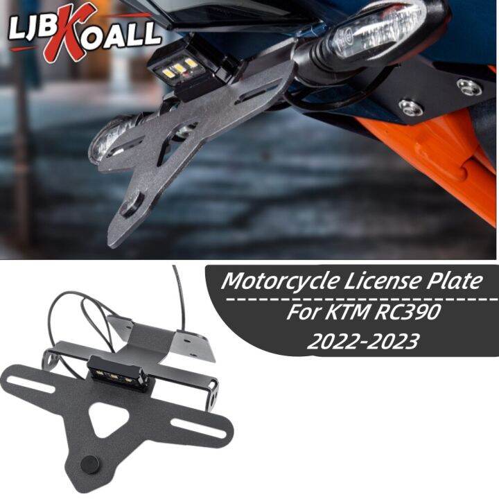 new-rc390-led-light-tail-tidy-license-plate-holder-for-ktm-rc-390-2022-2023-motorcycle-rear-license-plate-accessories