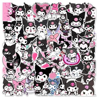 Cute Cartoon Kuromi Notebook Skateboard Suitcase Water Cup Doodle Decorative Stickers Childrens Holiday Gifts