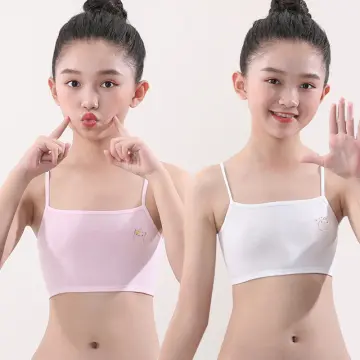 MOMO 8-16yrs Kids Bra Girls Training Bra Underwear Solid Color