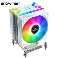 SNOWMAN 4ท่อความร้อนพัดลมระบายความร้อน CPU 90มม. 4ขา PWM RGB สำหรับอินเทล LGA 1700 1200 1366 1150 1151 X79พัดลมซีพียูเย็น PC Quiet 33