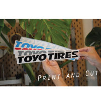 สติ๊กเกอร์แต่งรถ งานไดคัท ลาย TOYO TIRES  มีหลายสี มีหลายขนาดให้เลือก