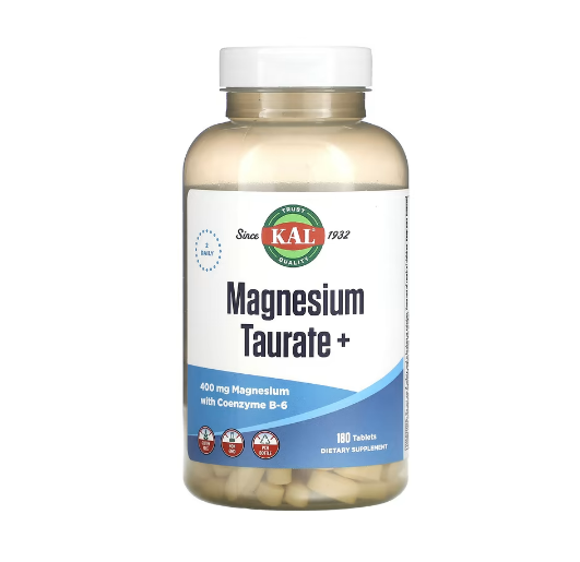 KAL, Magnesium Taurate +, 200 mg, 90, 180 Tablets Lazada PH