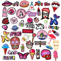 Doughnut  Ice Cream DIY Patches Embroidery For T-Shirt Iron On Appliques Clothes Jeans Stickers Badges Parche Hot Air Balloon Haberdashery