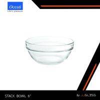 JJGLASS - (Ocean) P00625 Stack Bowl 6 - ชามแก้ว เนื้อใส เหมาะสมหรับให้อาหารและของกินเล่น