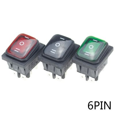 【cw】 1pcs on off 12V/220V Heavy Duty 6 pin DPDT IP67 Boat Toggle Rocker with 12V 220V 27x22mm