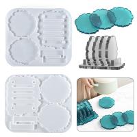 Coaster Mold Set DIY Epoxy Resin Silicone Mold Storage Kitchen Anti-Scald Heat Insulation Pad Home Handmade Desktop Decoration