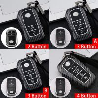 Angel Carbon fiber ABS Car Remote Key Case Cover Bag For Toyota yaris 2022 cross Corolla Rav4 Highlander Fortuner Hilux Land Cruiser innova PRADO Key holder pendant