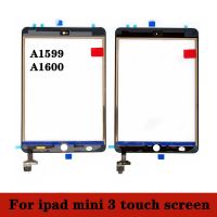 หน้าจอสัมผัสสำหรับ IPad Mini A1600 3 A1599 A1601จอสัมผัสแผงดิจิไทเซอร์ของแท้อะไหล่กระจกเซ็นเซอร์ดิจิไทเซอร์