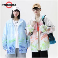 KYUSHUAD เสื้อแจ็คเก็ตกันแดดมีซิปสำหรับผู้ชาย เสื้อคาร์ดิแกนแบบมีซิปบางมีฮู้ด