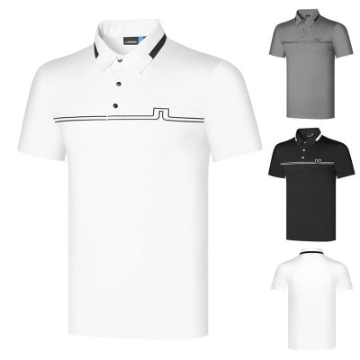 ★New★ J.linderberg GOLF เสื้อยืดโปโล แขนสั้น ระบายอากาศ แบบแห้งเร็ว เหมาะกับฤดูร้อน สําหรับผู้ชาย