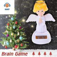EGRT ของขวัญคริสต์มาส ของตกแต่งบ้าน Action Figure เป็นมิตรกับสิ่งแวดล้อม ตกแต่งรถ เครื่องประดับรถยนต์ ตุ๊กตา Bobble Head ตุ๊กตาเขย่าหัว Solar Swinging Angel ตุ๊กตาพลิกเต้นรำ