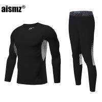 HOT★Aismz Boy &amp; ผู้ชายชั้นความร้อนชุดชั้นในชุดกีฬา Man Rash GUARD การบีบอัด Quick Drying Fitness Second Skin Long Johns