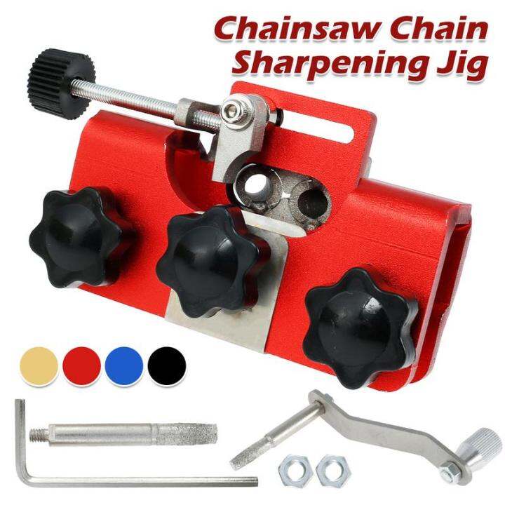 Chainsaw Chain Sharpening Jig Metal HandCrank Fast Portable Precision