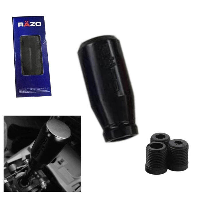 RAZO 8cm Universal Aluminum Racing Shift Knob with 3 adapters AT/MT