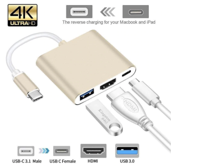 Usb C HDMIประเภทC Hdmi Mac 3.1 Converter Adapter Typec To Hdmi HDMI/USB 3.0/Type-Cอลูมิเนียมสำหรับอะแดปเตอร์