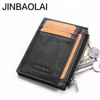 【CC】 leather Mens with coin pocket portable purse card man money bag zipper