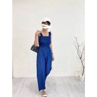 2 Styles Multicolor ️ 【 JinG 】 Slimmer Look Picky Tall Tube Top Elastic Waist High Jumpsuit Hanging Shoulder Wide Pants Vest Style Maternity C