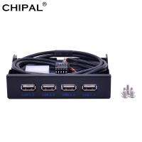 [HOT HAIXWLXKWW 589] CHIPAL 4พอร์ต USB 2.0 Hub อะแดปเตอร์ USB2.0แผงด้านหน้าวงเล็บขยายพร้อม10Pin สำหรับเดสก์ท็อป3.5นิ้ว FDD Floppy