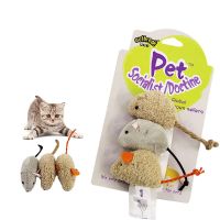 3PCS Cat Toy Plush Simulation Mouse Toys Interactive Chew Bite Mouse Toy Resistance Plush Mouse Cat  Palying Toy Cat Accessories Toys