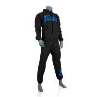 Fairtex Sauna Sweat Suit  VS3 Vinyl Black-Blue logo weight cuts before fights ( S,M,L,XL,XXL ) ชุดลดน้ำหนักนักมวย แฟร์แท้กซ์ ไวนิล ของแท้จากโรงงาน