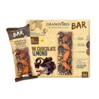 Granovibes Granola Bar Dark Chocolate &amp; Almond 168 g.กราโนไวบ์ส บาร์ กราโนล่าชนิดแท่ง สูตรดาร์คช็อกโกแลตและอัลมอนด์ 168 กรัม