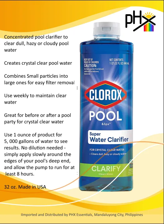 Clorox Pool Crazy Clarifier 128 Oz - Creates Crystal Clear Swimming Pool Water