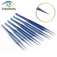 【jw】✁✌  Titanium alloy microscopic tweezers double eyelid surgery tool ophthalmology straight bending platform with gums