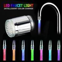 ∏๑✢ Kitchen LED Temperature Sensitive Light-up Faucet Aerator Tap Nozzle Shower Bathroom Glow Water Saving Power Faucet Kit 3 Colors