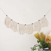 GAOEN เครื่องตกแต่งฝาผนัง Macrame พู่ห้อยตกแต่งโบฮีเมียนเก๋ๆธงราวศิลปะสิ่งทอตกแต่งแขวนผนังบ้าน