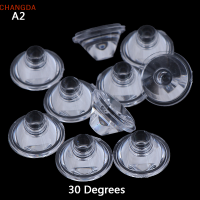 ?【Lowest price】CHANGDA 10pcs 20mm 10/30/60/90/120องศา Optical Glass LED LENS reflector collimator