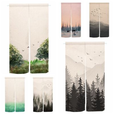 Fashion 2023 Mist Forest curtain door Mount kitchen bird watch the art room eat curtain party curtain door enter hang half curtain