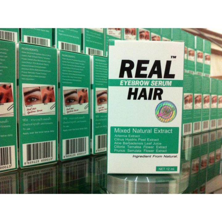 real-hair-eyebrow-serum-ขนาด12ml-เรียลแฮร์-อายโบร์ว-เซรั่ม-ปลูกขนคิ้ว-ขนตา-หนวด-เครา-จอนในขวดเดียว-1-กล่อง