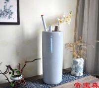 [COD] T white ceramic tire calligraphy and painting barrel scroll cylinder living room floor-to-ceiling decoration arrow axis storage study