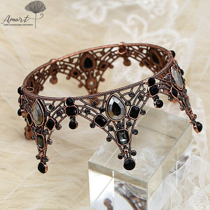 amart-retro-baroque-queen-black-crown-baroque-rhinestones-black-women-wedding-crown-vintage-elegant