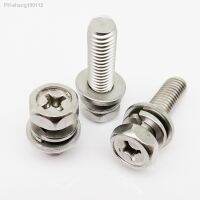 M3 – M8 304 Stainless Steel External Hex Hexagon Phillips Head SEM Screw Bolt With Flat Plain Washer Spring Split Elastic Gasket