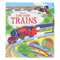 Usborne look inside trains look inside train Encyclopedia for children English encyclopedia books imported in English