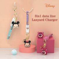 Disney 3 in 1 authentic authorized hand rope data cable for Android Huawei Apple Universal